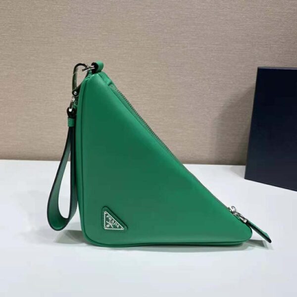 Prada Women Leather Triangle Leather Pouch-green (8)