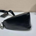 Prada Women Leather Triangle Shoulder Bag-Black – Bild 6