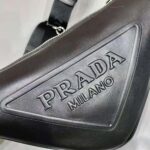 Prada Women Leather Triangle Shoulder Bag-Black – Bild 7