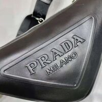 Prada Women Leather Triangle Shoulder Bag-Black (1)