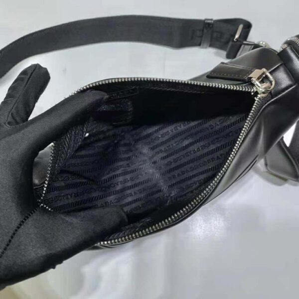 Prada Women Leather Triangle Shoulder Bag-Black (9)