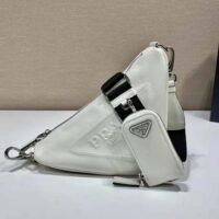 Prada Women Leather Triangle Shoulder Bag-white (1)