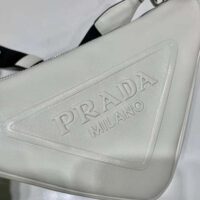Prada Women Leather Triangle Shoulder Bag-white (1)