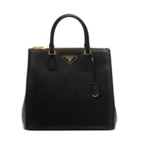 Prada Women Medium Prada Galleria Saffiano Leather Bag-black (1)