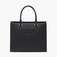 Prada Women Medium Saffiano Leather Handbag-Black