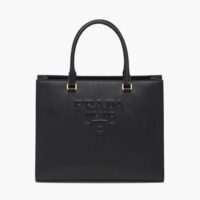 Prada Women Medium Saffiano Leather Handbag-Black (1)