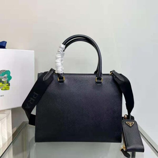 Prada Women Medium Saffiano Leather Handbag-Black (3)