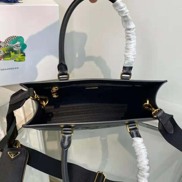 Prada Women Medium Saffiano Leather Handbag-Black (9)