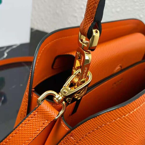 Prada Women Medium Saffiano Leather Prada Matinée Bag-orange (8)