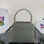 Prada Women Medium Saffiano Leather Prada Matinee Bag-Grey - Image 2