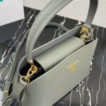 Prada Women Medium Saffiano Leather Prada Matinee Bag-Grey - Image 6