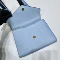 Prada Women Monochrome Saffiano and Leather Bag-Blue (1)