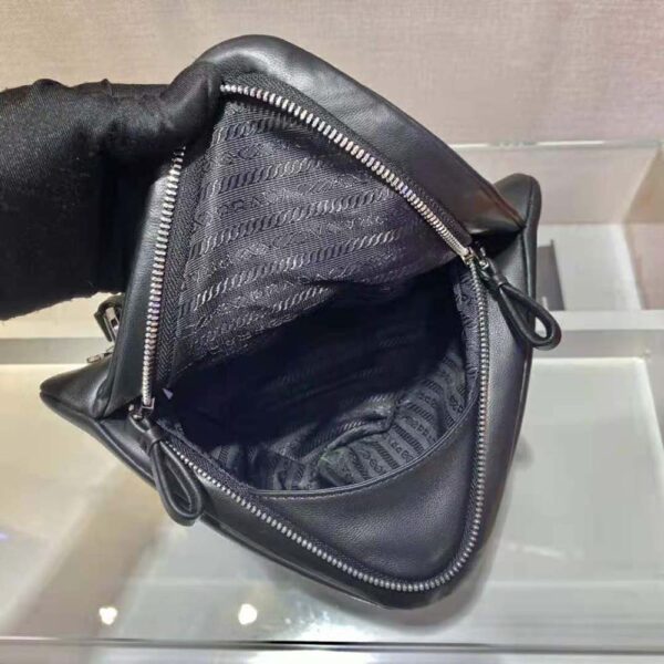 Prada Women Padded Nappa Leather Handbag-black (8)