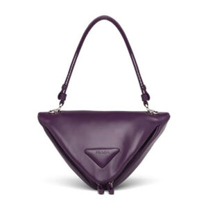 Prada Women Padded Nappa Leather Handbag-Purple