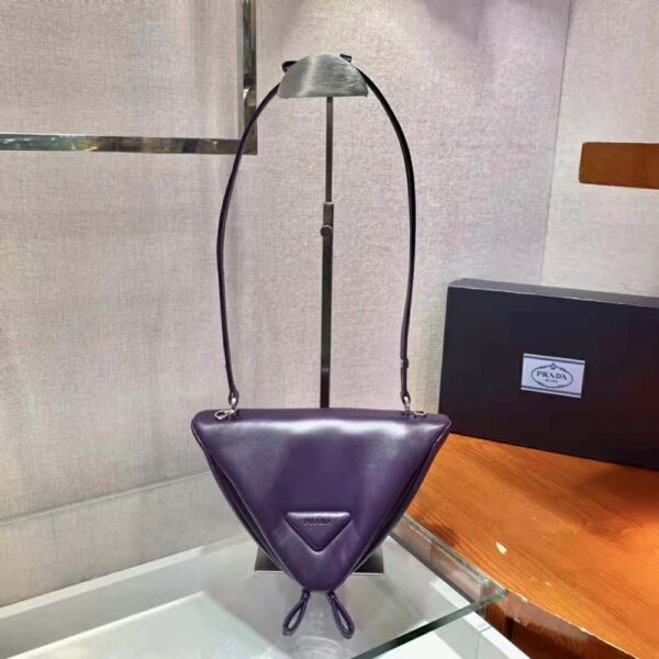 Prada Women Padded Nappa Leather Handbag-purple (3)