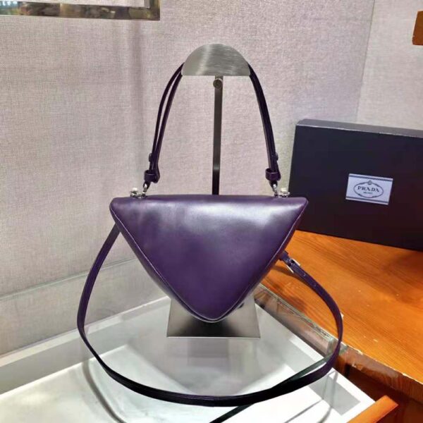 Prada Women Padded Nappa Leather Handbag-purple (4)