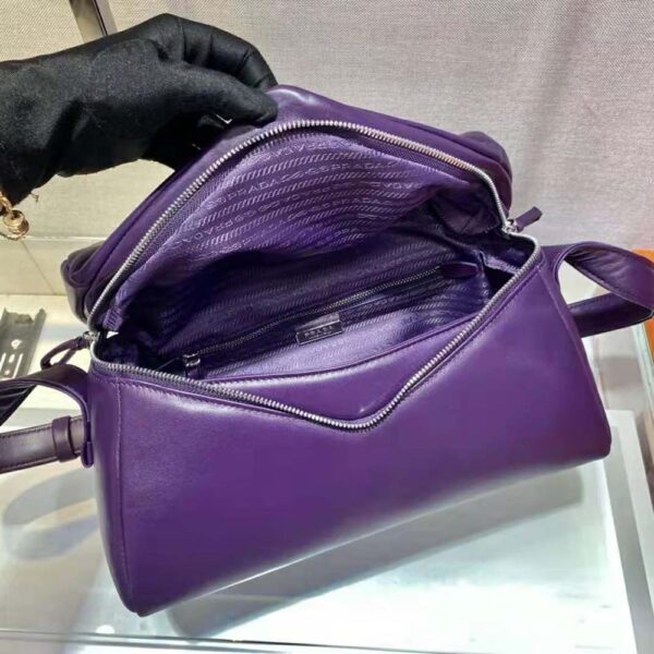Prada Women Padded Nappa Leather Prada Signaux Bag-purple (8)