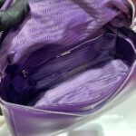 Prada Women Padded Nappa Leather Prada Signaux Bag-Purple - Imagen 9