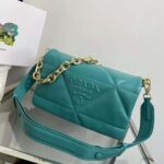 Prada Women Padded Nappa Leather Shoulder Bag-Lime - Image 5