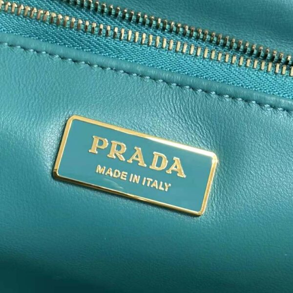 Prada Women Padded Nappa Leather Shoulder Bag-lime (8)