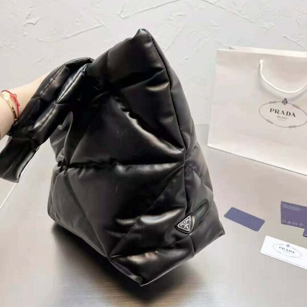 Prada Women Padded Nappa Tote Bag-Black (5)