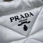 Prada Women Padded Re-Nylon Tote Bag-White - Image 6