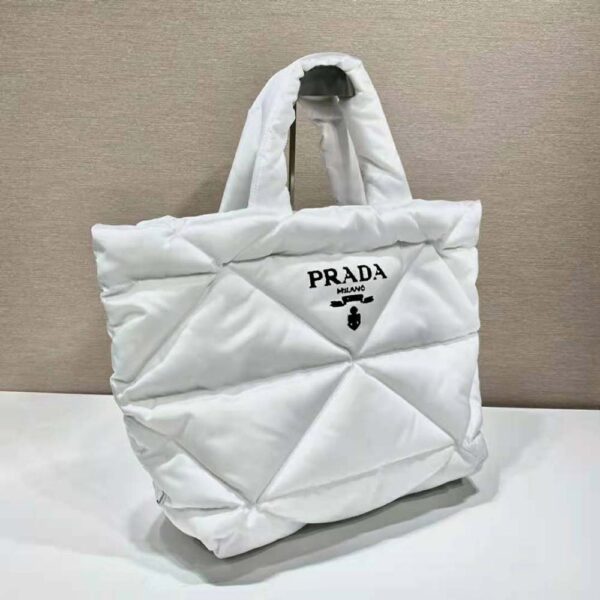 Prada Women Padded Re-Nylon Tote Bag-white (3)