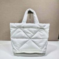 Prada Women Padded Re-Nylon Tote Bag-white (1)