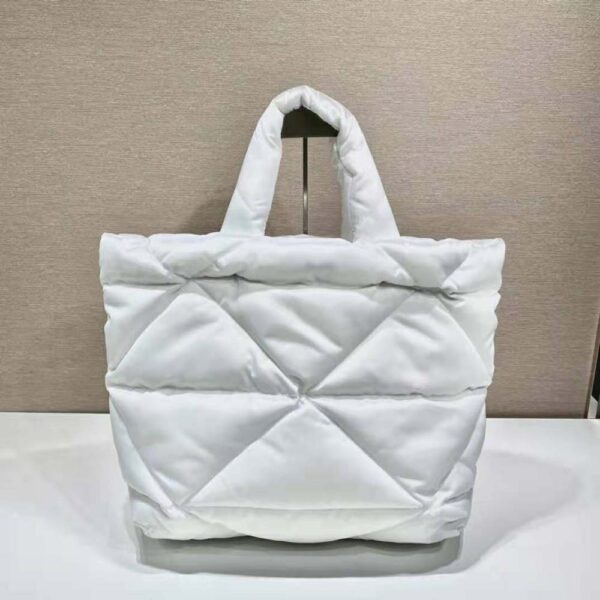 Prada Women Padded Re-Nylon Tote Bag-white (4)