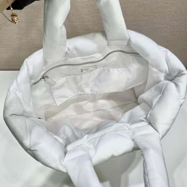 Prada Women Padded Re-Nylon Tote Bag-white (8)