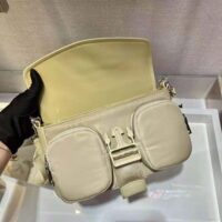 Prada Women Pocket Nylon and Brushed Leather Bag (1)