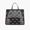 Prada Women Polka-Dot Mesh Tote Bag-Black