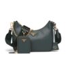 Prada Women Prada Re-Edition 2005 Saffiano Leather Bag-Green