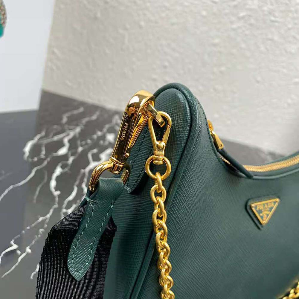 Prada Re-edition 2005 Saffiano Leather Bag in Green