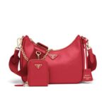 Prada Damen Prada Re-Edition 2005 Saffiano Ledertasche-Rot