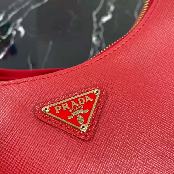 Prada Women Prada Re-Edition 2005 Saffiano Leather Bag-red (7)