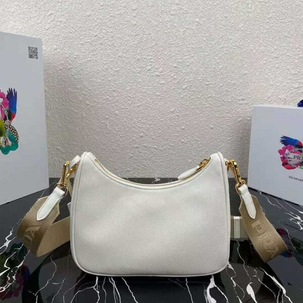 Prada Women Prada Re-Edition 2005 Saffiano Leather Bag-white (3)