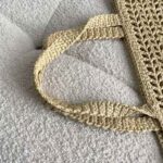 Prada Women Raffia Tote Bag-Beige - Image 9