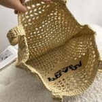 Prada Women Raffia Tote Bag-Beige - Image 6