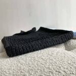 Prada Women Raffia Tote Bag-Black - Image 4