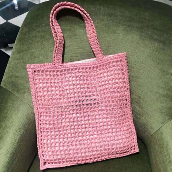 Prada Women Raffia Tote Bag-pink (3)