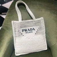 Prada Women Raffia Tote Bag-white (1)