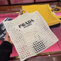 Prada Women Raffia Tote Bag-white (1)