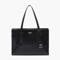 Prada Women Re-Edition 1995 Brushed-Leather Medium Handbag-Black (1)