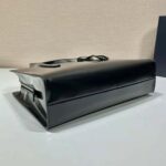 Prada Women Re-Edition 1995 Brushed-Leather Medium Handbag-Black - Imagen 7