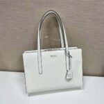 Prada Women Re-Edition 1995 Brushed-Leather Medium Handbag-White - Imagen 5