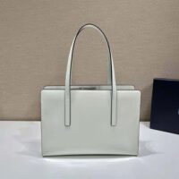 Prada Women Re-Edition 1995 Brushed-Leather Medium Handbag-White (1)