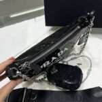 Prada Women Re-Edition 2000 Sequined Re-Nylon Mini-Bag-Black - Image 4