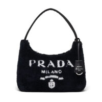 Prada Women Re-Edition 2000 Terry Mini-Bag-Black (1)