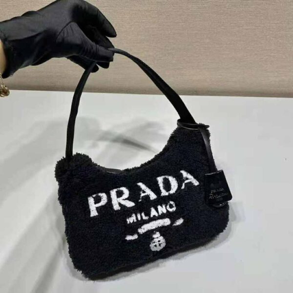 Prada Women Re-Edition 2000 Terry Mini-Bag-Black (3)